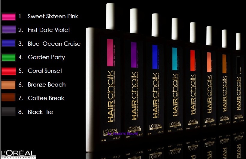 couleurs hair chalk